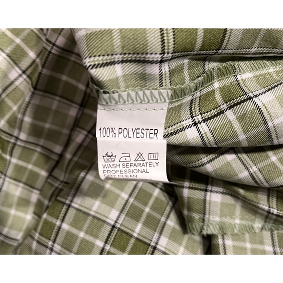 Shein Elastic Waist Plaid Flare Leg Pants. Size 2 - Picture 10 of 10